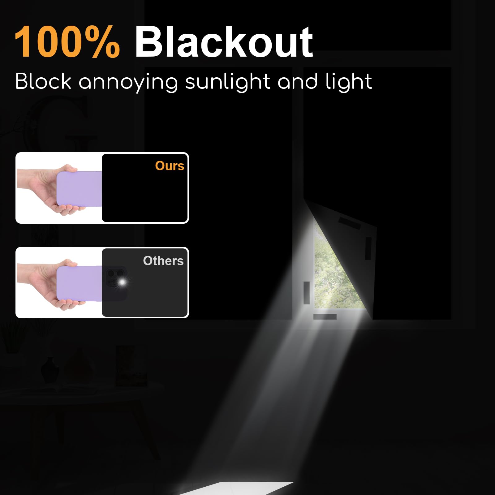 100% Blackout Curtain Darkest  - Privacy Screen Protector 리뷰 및 가격