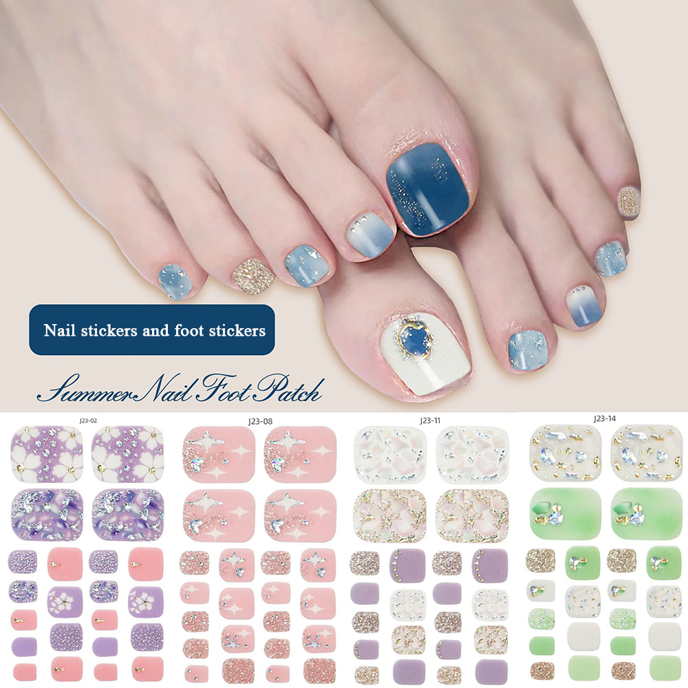 22tips/Sheet Toe Nail Stickers - Full Cover Adhesive 리뷰 및 가격