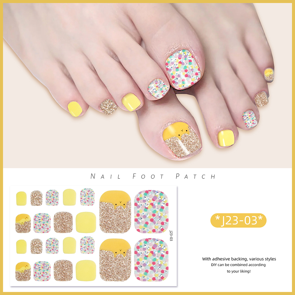 22tips/Sheet Toe Nail Stickers - Full Cover Adhesive 리뷰 및 가격