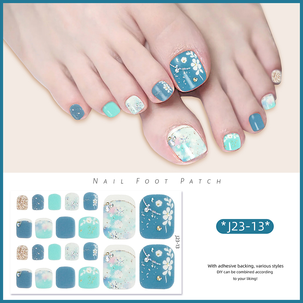 22tips/Sheet Toe Nail Stickers - Full Cover Adhesive 리뷰 및 가격