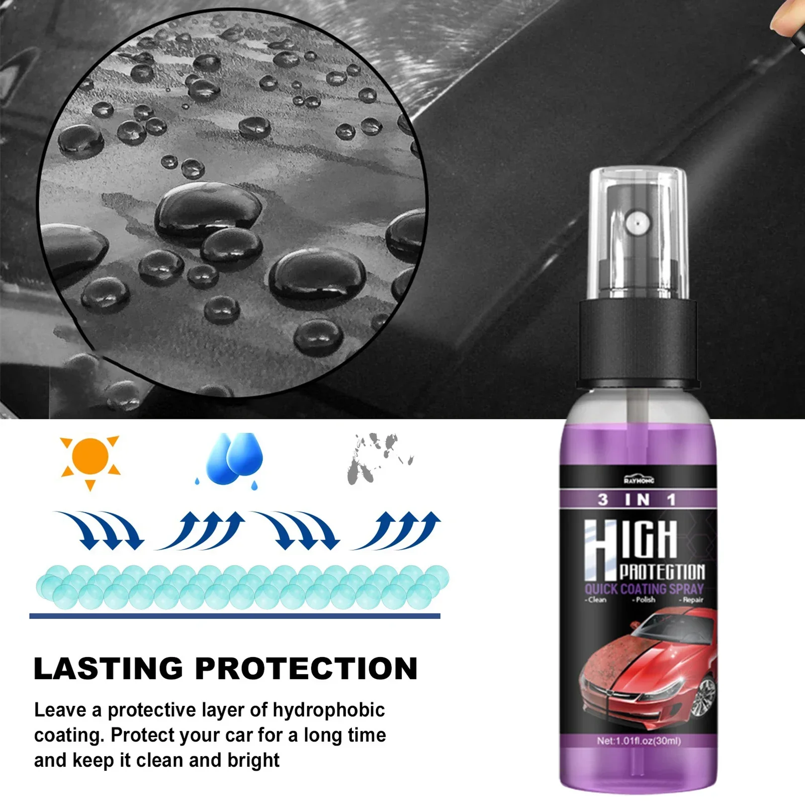 3 in 1 Car Ceramic Liquid Coat - Nano Liquid Coating 리뷰 및 가격