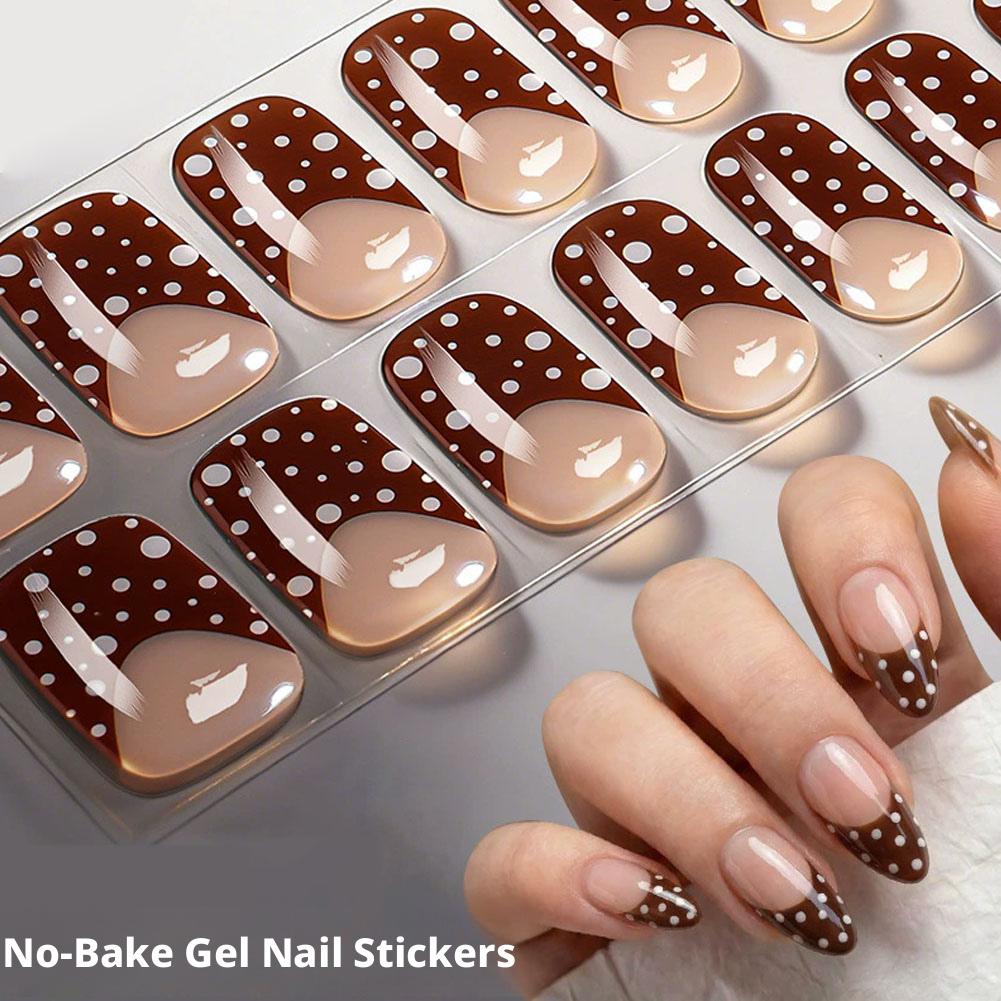 Polka Dot Gel Nail Strips Full - Full Cover Adhesive 리뷰 및 가격