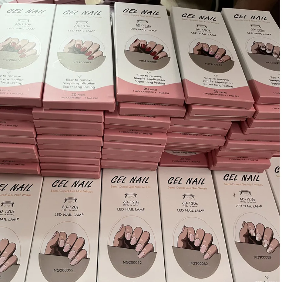 16/18/20Tips Gel Nail Stcikers - Full Cover Adhesive 리뷰 및 가격